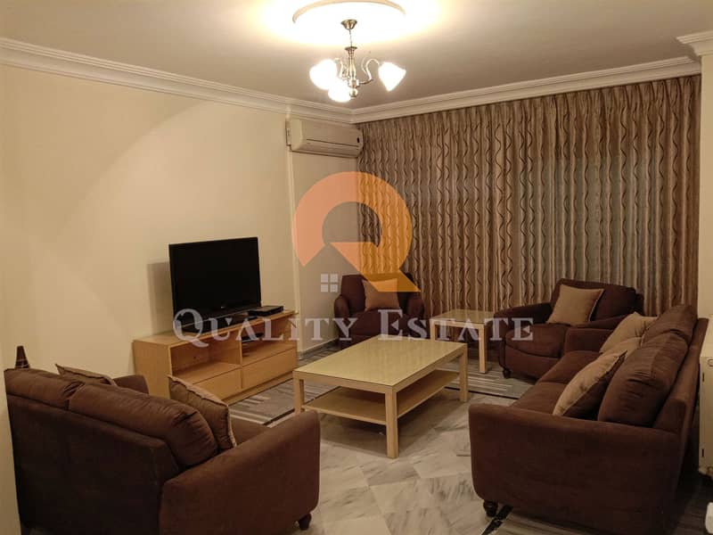 Furnished apartment for rent in the most beautiful areas of Al Swaifyeh | 140 SQM