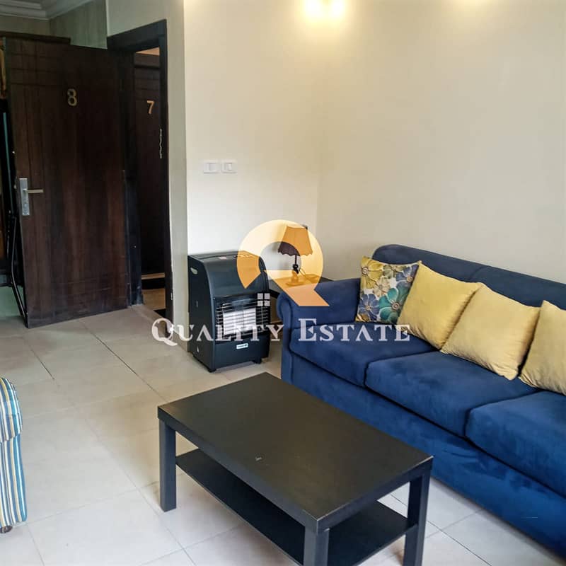 A furnished ground floor apartment for rent in the most beautiful areas of Dahiyat Prince Rashid, an area of ​​70 square meters, with distinctive specifications and super deluxe finishes