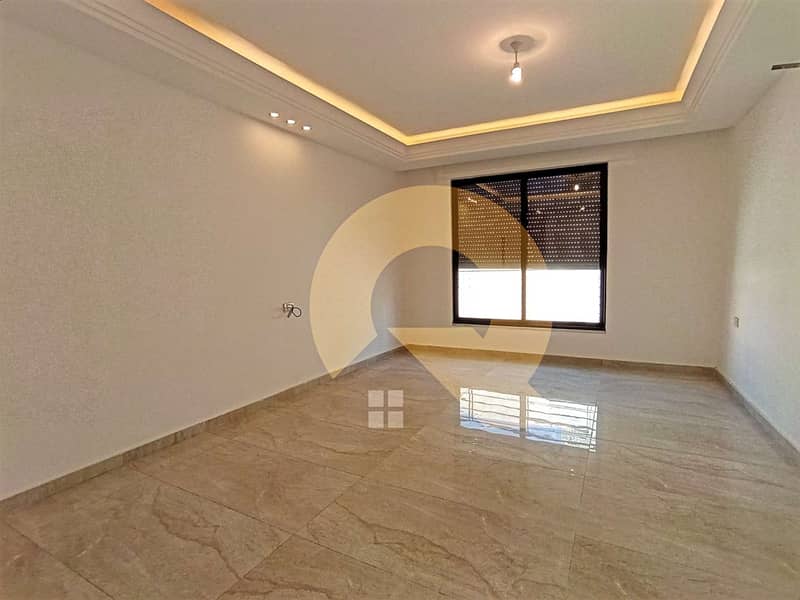 Semi-ground apartment for sale in the most beautiful areas of Abdoun 220 m new (did not live) with a Terrace and private entrance with super deluxe finishes
