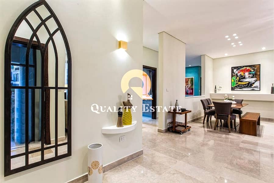 Luxurious furnished apartment in the most beautiful areas of Jabal Al Weibdeh, an area of ​​200 meters, in super deluxe finishes and very special furniture