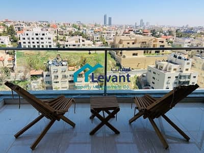 استوديو  للايجار في عبدون، عمان - Modern Balcony Apartment with Views in Abdoun 3098