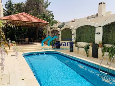 فلیٹ 3 غرف نوم للايجار في عبدون، عمان - Garden Apartment with Private Swimming Pool in Abdoun 3097