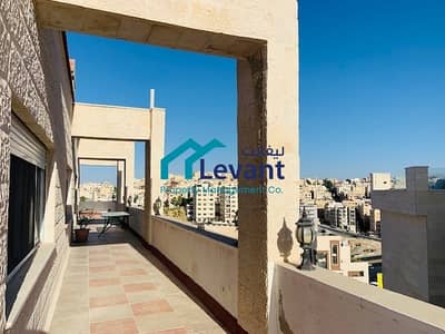 3 Bedroom Flat for Rent in Abdun, Amman - Renovated Roof Apartment in Abdoun 3132