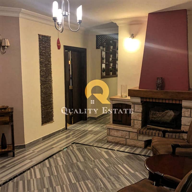 Luxurious furnished apartment for rent in the most beautiful areas of Sweifieh, an area of ​​135 distinctive furniture, second floor