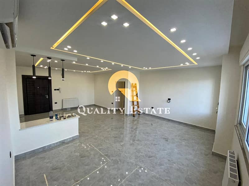 Semi-furnished apartment for rent in the most beautiful areas of Deir Ghbar, an area of ​​​​165 meters, with special details, renovated, for complete renovation, super deluxe