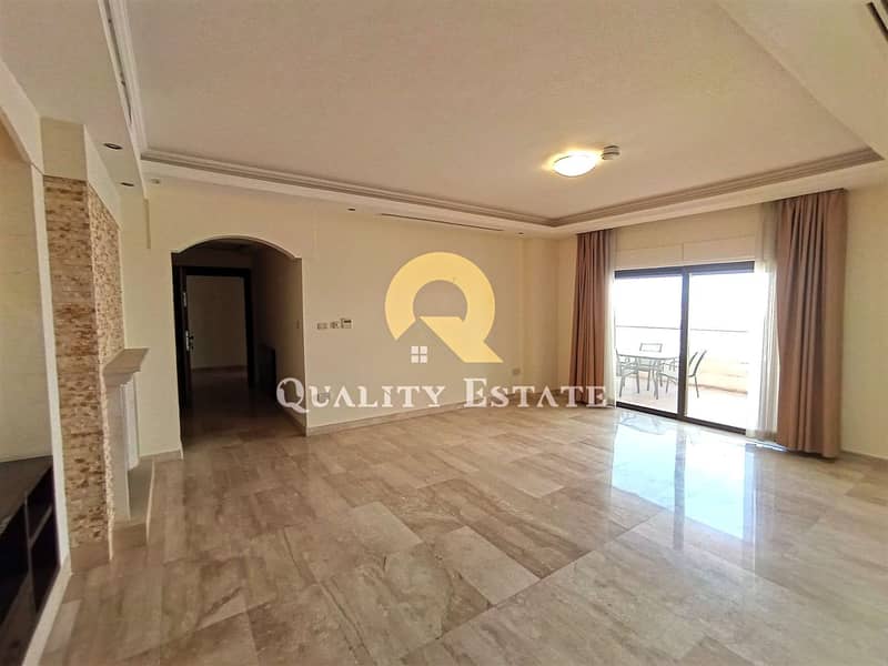 A very distinctive and luxurious apartment for sale semi-furnished in the most beautiful areas of Deir Ghbar, an area of ​​330 meters, second floor, with very special details