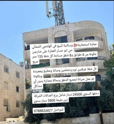 شقة فندقية  للبيع في الهاشمي الشمالي، عمان - مبنى تجاري للبيع في الهاشمي الشمالي، عمان