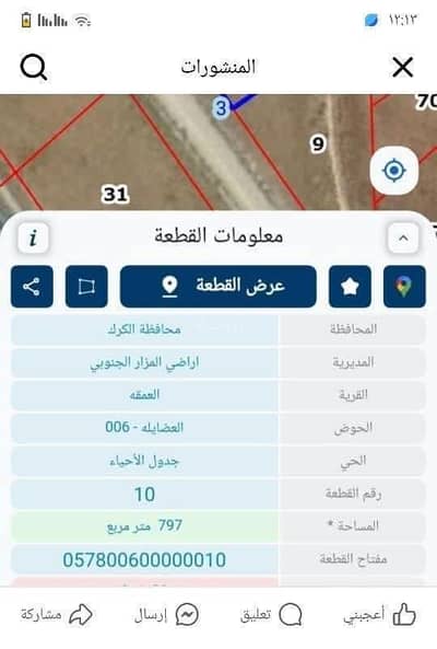 شاليه  للبيع في العمقة، الكرك - أرض سكنية للبيع في عماقة، الكرك