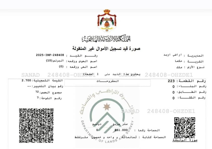 أرض سكنية للبيع في حكمة، إربد أرض سكنية للبيع في حكمة، إربد